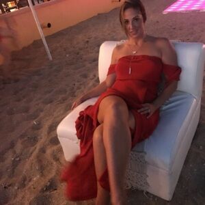 Vici Vibrant Red slit Dress